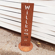 Lade das Bild in den Galerie-Viewer, Aufsteller Willkommen