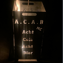 Lade das Bild in den Galerie-Viewer, Biker Motorrad Feuertonne aus 3mm Starken Stahl Steckbar für coole heiße Abende ACAB und Rive to LIVE