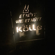 Lade das Bild in den Galerie-Viewer, Robuste Feuertonne aus Stahl mit einem kunstvollen design Köln et Kütt, ideal für den Außenbereich.