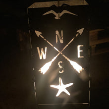 Lade das Bild in den Galerie-Viewer, Feuertonne Sonnenuntergang Kompass