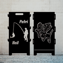 Lade das Bild in den Galerie-Viewer, Feuertonne Angler & Zander Petri Heil