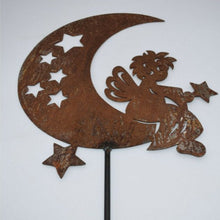 Lade das Bild in den Galerie-Viewer, Beetstecker aus Metall Mann im Mond