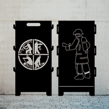 Lade das Bild in den Galerie-Viewer, Feuertonne Feuerwehr Feuerwehrmann