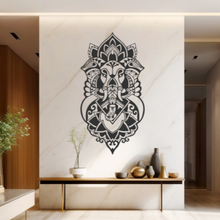 Lade das Bild in den Galerie-Viewer, Wandbild Metallschild Elefant Mandala