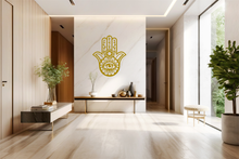 Lade das Bild in den Galerie-Viewer, Wandbild Metallschild Hamsa Handauge