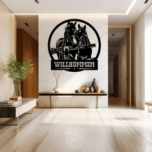 Lade das Bild in den Galerie-Viewer, Wandbild "Pferde Willkommen"