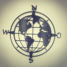Lade das Bild in den Galerie-Viewer, Wandbild Weltkompass