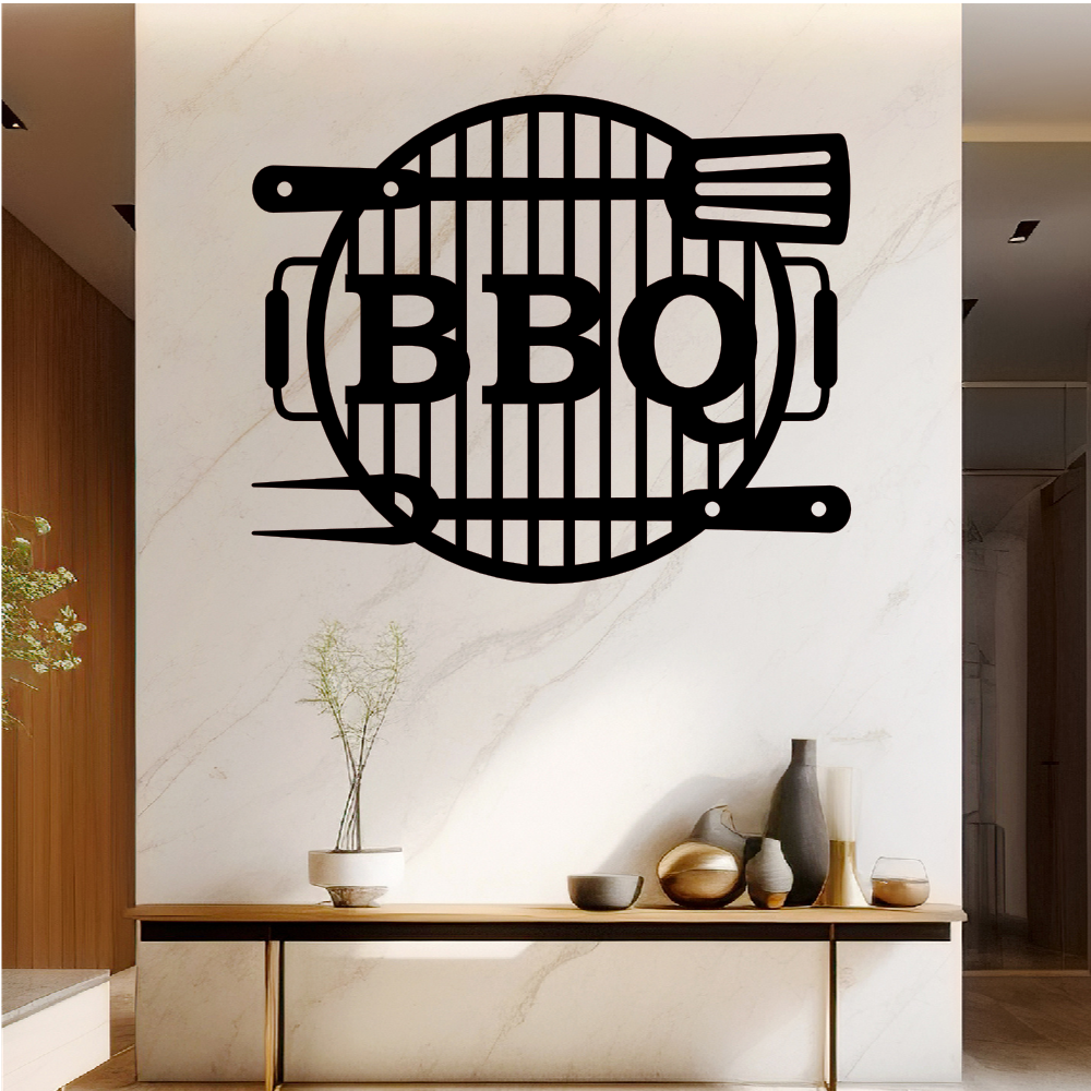 BBQ Rules Metallschild – Vintage Wanddekoration 'Don't Touch My BBQ', 20x30cm, Perfekt Als Geschenk Für Papa & Grillfans