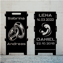 Lade das Bild in den Galerie-Viewer, Trauringe mit Namen und Mutter gottes mit kindernamen und geburstdaten