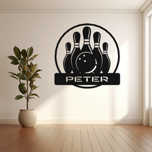 Lade das Bild in den Galerie-Viewer, Wohnzimmer mit einem Monogramm Kegelclub und personalisiertem Namen im Monogramm