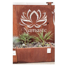 Lade das Bild in den Galerie-Viewer, Blumenkübel aus Metall mit ausschnitten als blüte mit Namaste