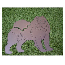 Lade das Bild in den Galerie-Viewer, Detailgetreuer Samojede aus Stahl in der Grösse 49 x 55 cm