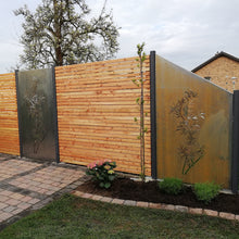 Lade das Bild in den Galerie-Viewer, Sichtschutzwand mit holzzaun verbunden