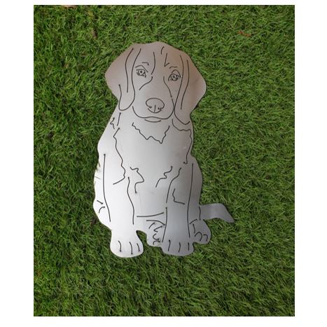 Niedlicher Beagle aus Stahl in der Grösse 40 x 25 cm